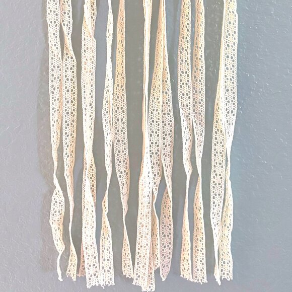 30"L Colorful Rainbow Wall Hanging Lace Fabric Strands Hair Bow Accessory Holder - Picture 5 of 9